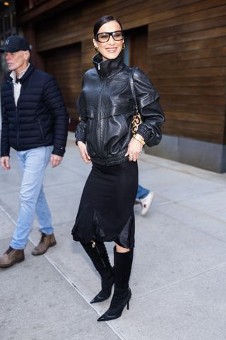 Bella Hadid is seen on January 25, 2025 in New York City where she shopped at the Saint Laurent Store.