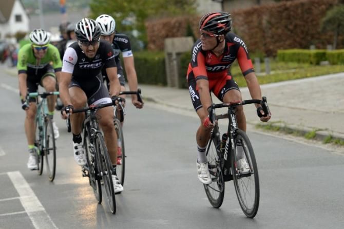 Fabian Cancellara (Trek) and Greg Van Avermaet (BMC) in the finale of the Tour of Flanders