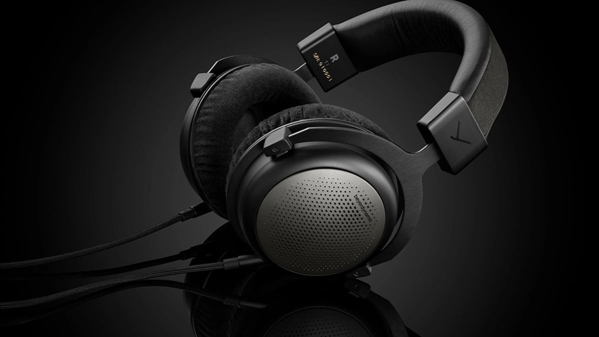 Beyerdynamic T1 press shot on a black background