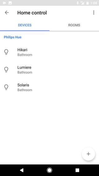 Google Assistant home controls