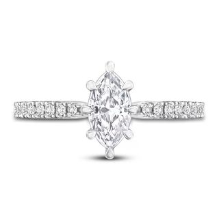 Jared, Diamond Engagement Ring 5/8 Ct Tw Marquise/round 14k White Gold