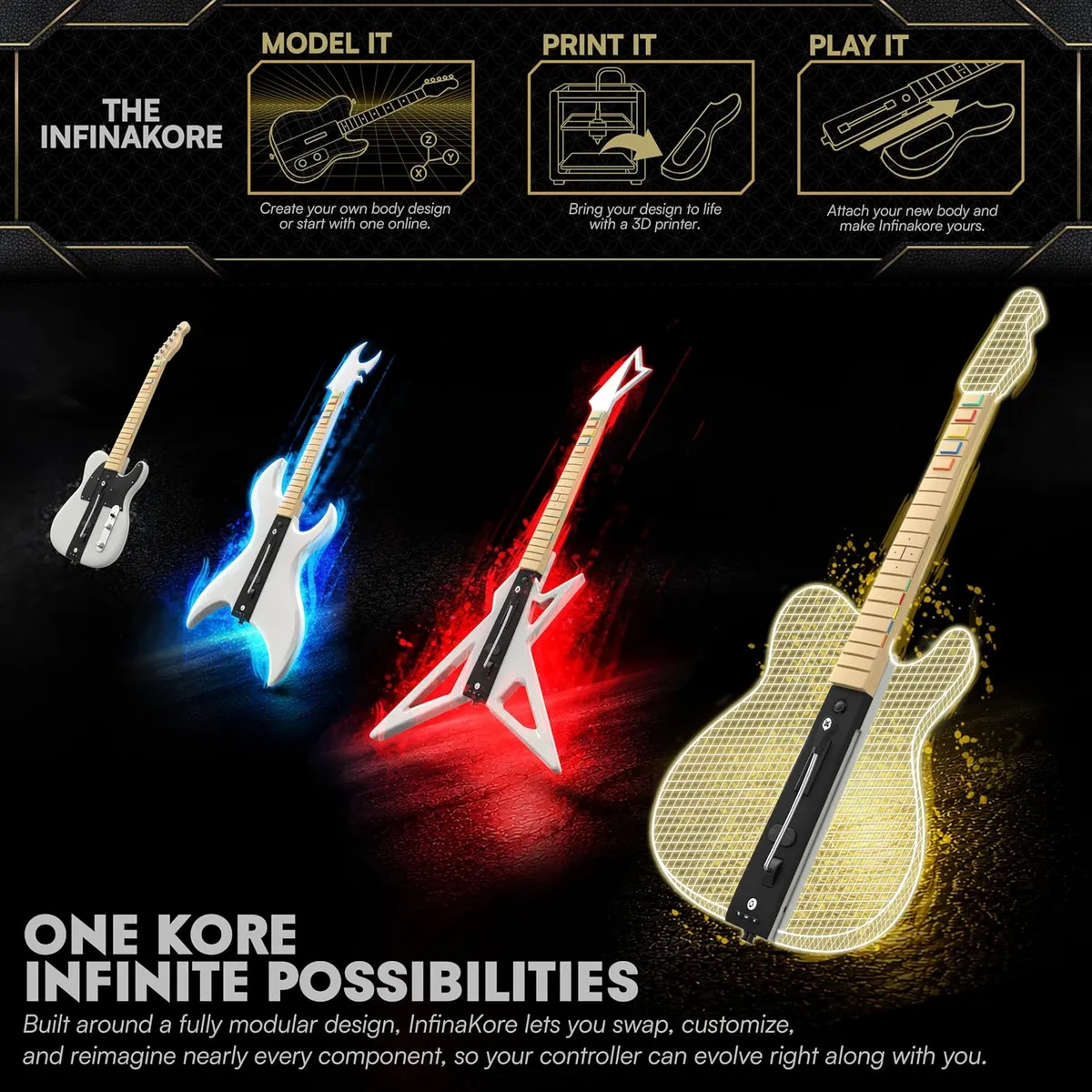 Гитарный контроллер InfinaKore Fender Telecaster с кастомными элементами управления