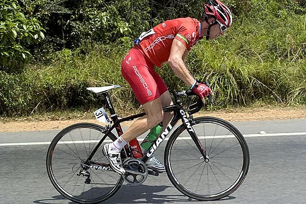 Peter McDonald (Drapac Porsche) broke away from the peloton near the fifty-five kilometre mark and remained away by himself for around 85 kilometres.