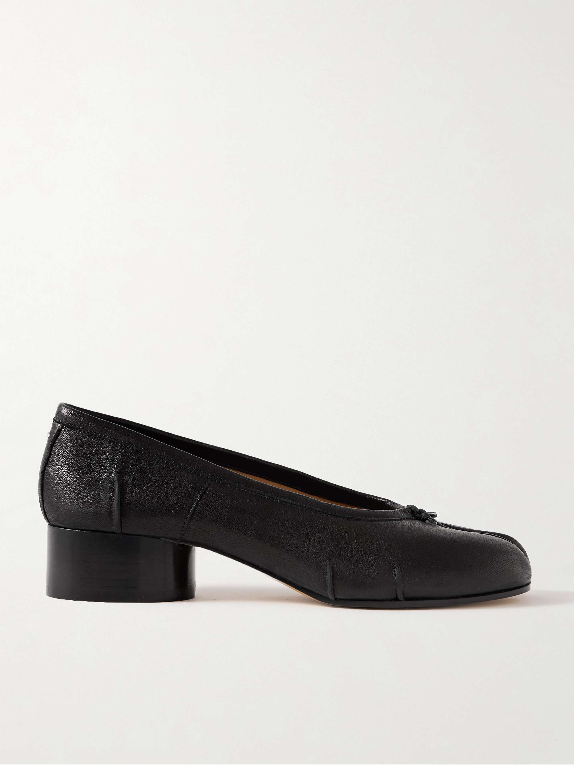 Tabi Ballerina Split-Toe Leather Pumps