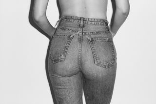 Close up of lady wearing jeans