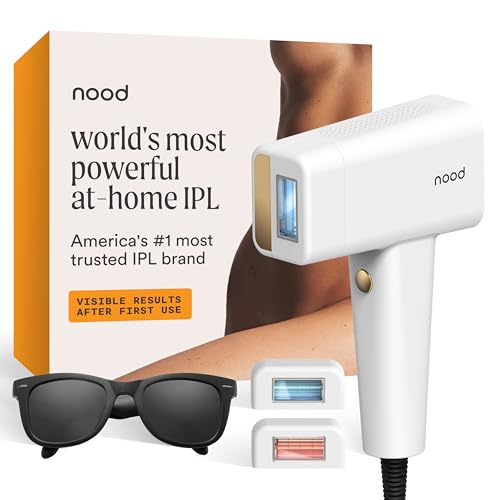 Nood&amp;trade; New Flasher Pro &amp;mdash; Ipl Laser Hair Removal Device &amp;amp; Anti-Aging Red Light Therapy for Women &amp;amp; Men &amp;mdash; Pain-Free, Permanent, Visible Results After First Use &amp;amp; Works Everywhere Hair Grows &amp;mdash; Gloss White