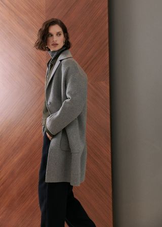 Grey Cassie Double Face Pocket Coat