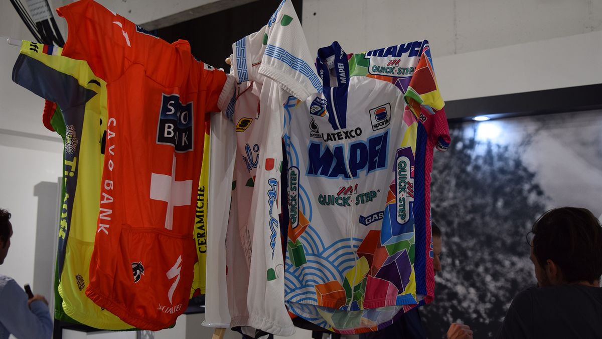 Sportful had some of their more famous jerseys on display