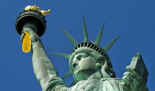 Statue of Liberty holding an ear of corn