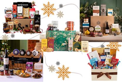 A selection of the best Christmas food hampers available to buy online for Christmas delivery 2023