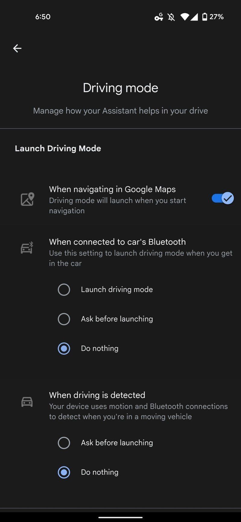 Assistant Driving Mode Updates