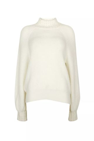 Ivory Pearl Embellished Puff Sleeve Jumper – £35, Wallis