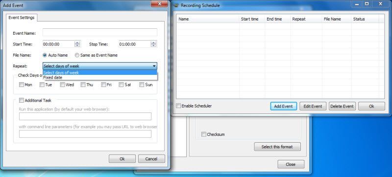 With i-Sound Recorder, you can easily schedule future recordings with certain parameters.