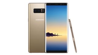 Samsung Galaxy Note 8 in Maple Gold.