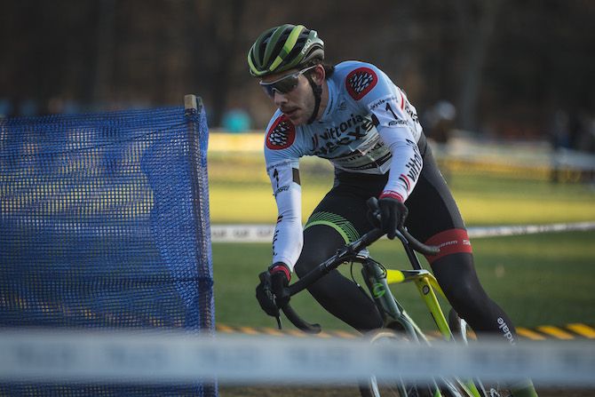Curtis White on his way to his second win in as many days in Northampton