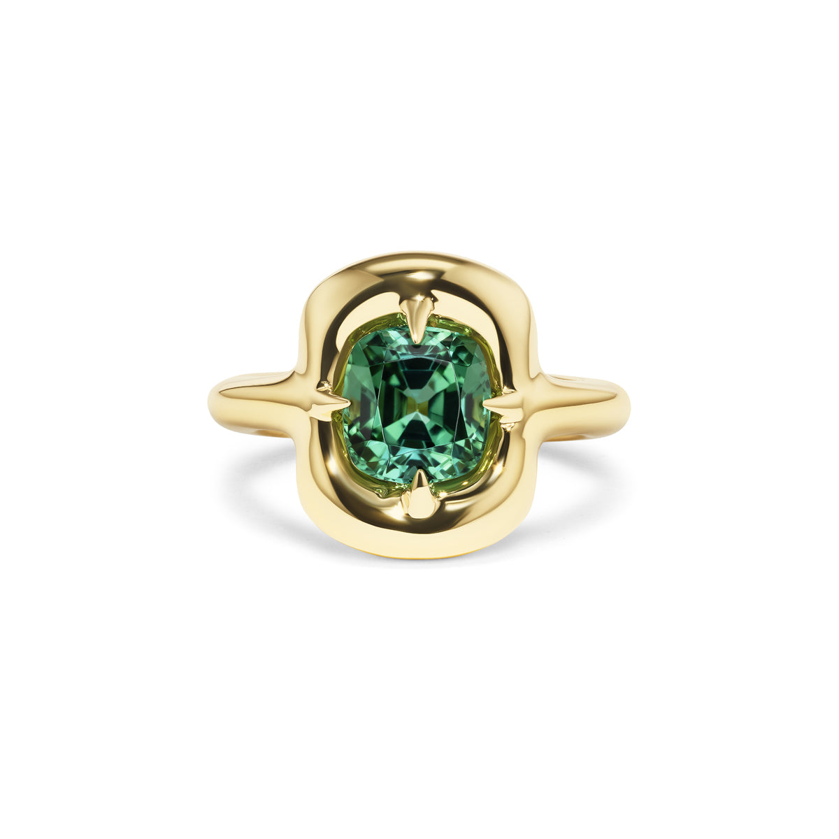 Green Tourmaline Nebula Ring