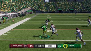 College Football 25 gameplay close up