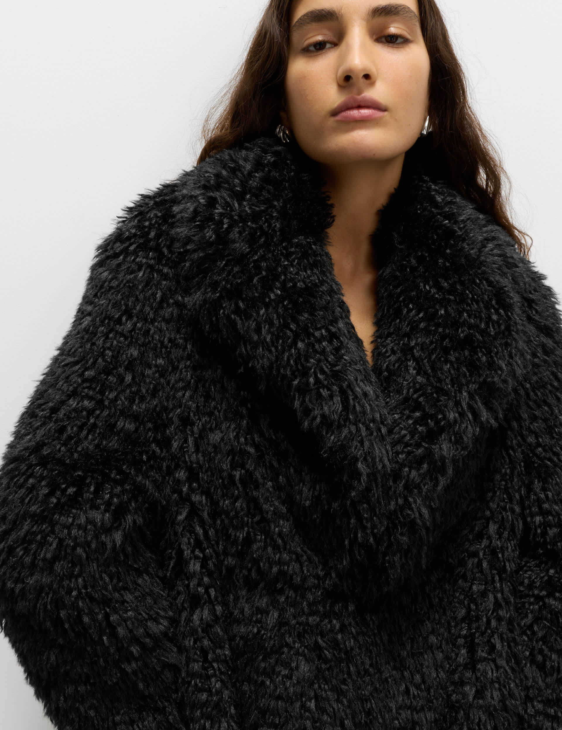 Shaggy Faux Fur Coat