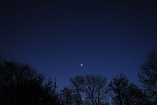 Jupiter, Venus and the Moon over Ohio