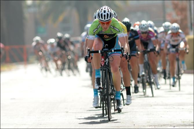 Alison Powers on the front of the chase