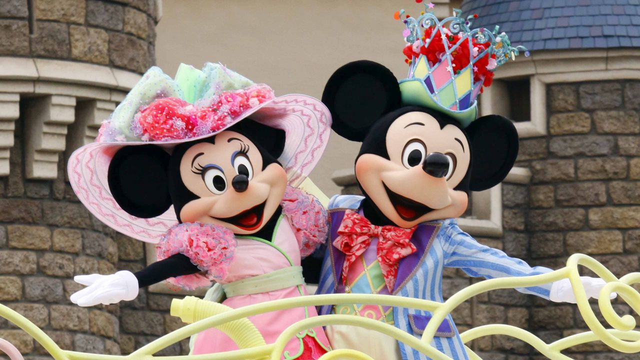 Minnie and Mickey Mouse