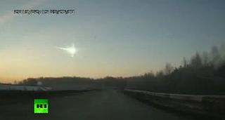 This video screenshot shows the fireball from a meteor that exploded over Chelyabinsk, Russia, on Feb. 15, 2013, creating a shockwave that shattered windows and injured more than 1,000 people.