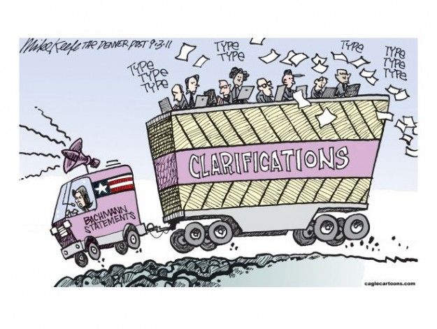 Bachmann&amp;#039;s clarification tour