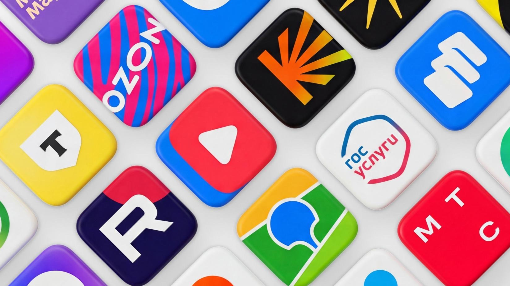 Logos of popular Russian apps