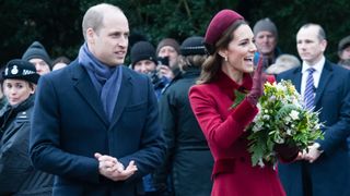 Prince William, Duke of Cambridge and Catherine, Duchess of Cambridge attend Christmas Day Church service