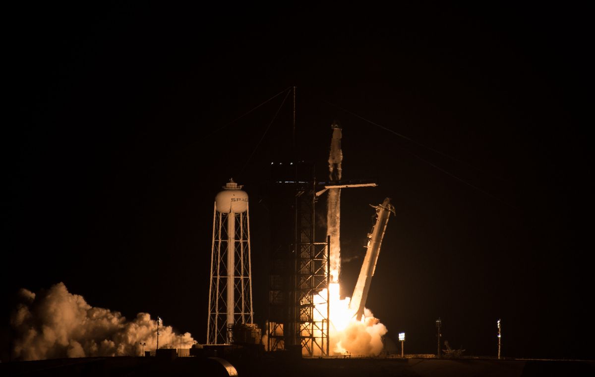 Crew-2 lifts off.