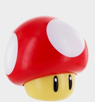 A Super Mario Mushroom power-up light against a plain background