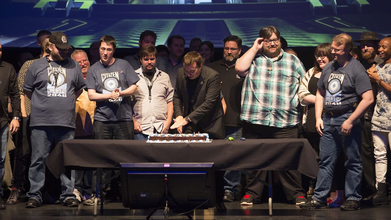 The Star Citizen crew celebrates the game's fourth birthday.