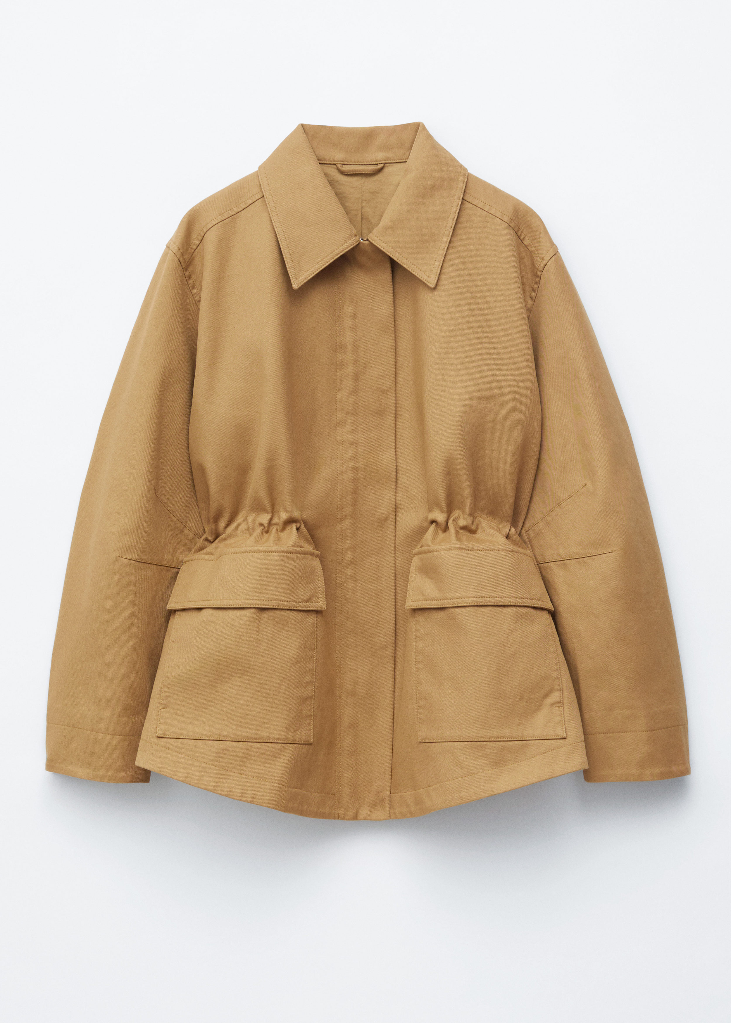 Oversized Drawstring Utility Jacket