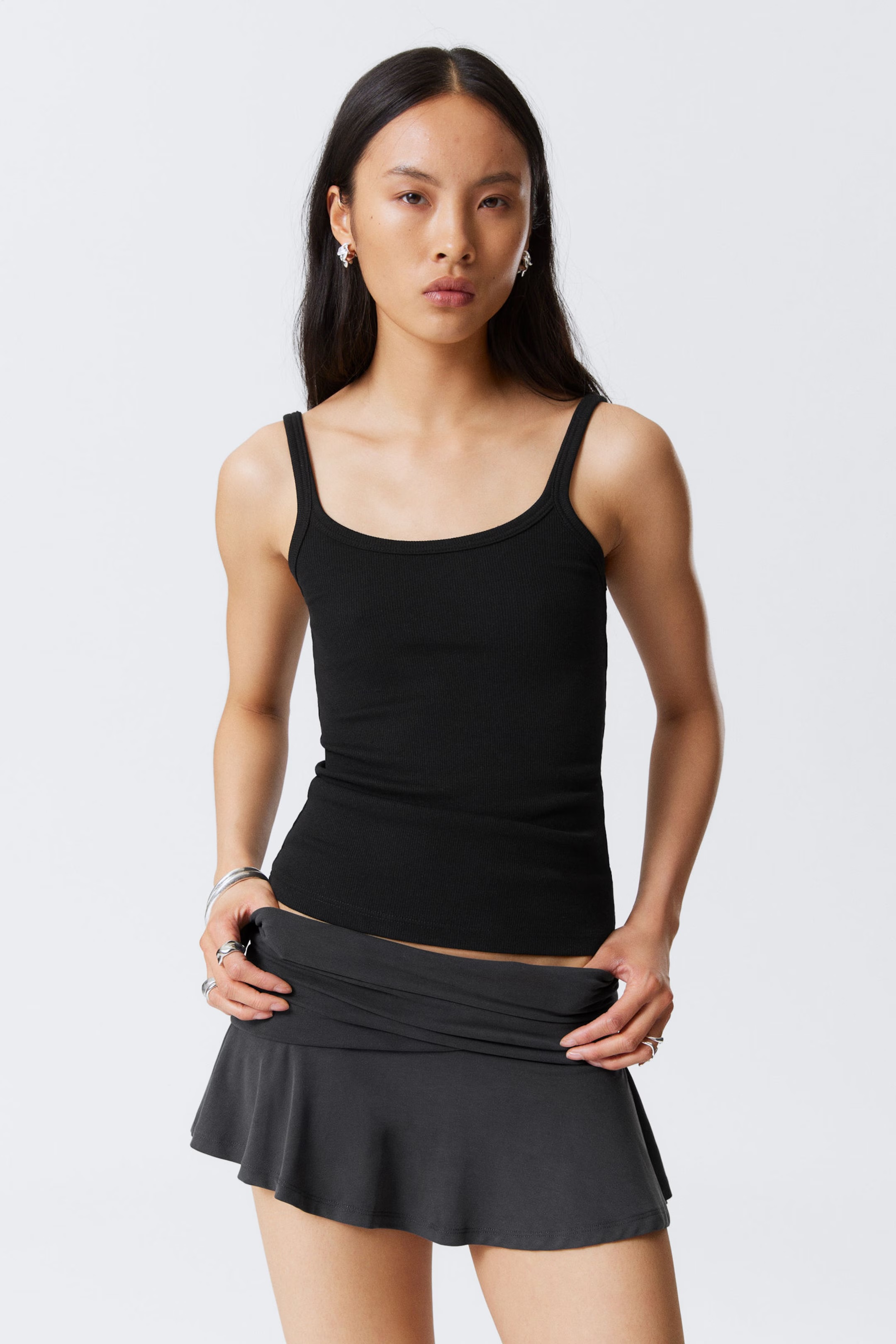 Weekday close fitted ribbed singlet