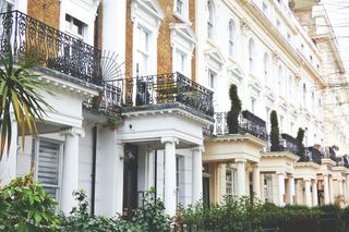 West London-style terrace with columned porches