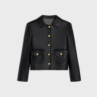 celine, Jacket with Claudine Collar in Soft Lambskin