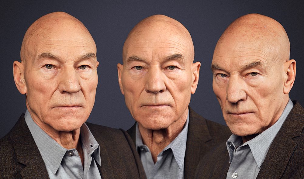 &#039;Sir Patrick Stewart in Three Positions&#039; by Rory Lewis