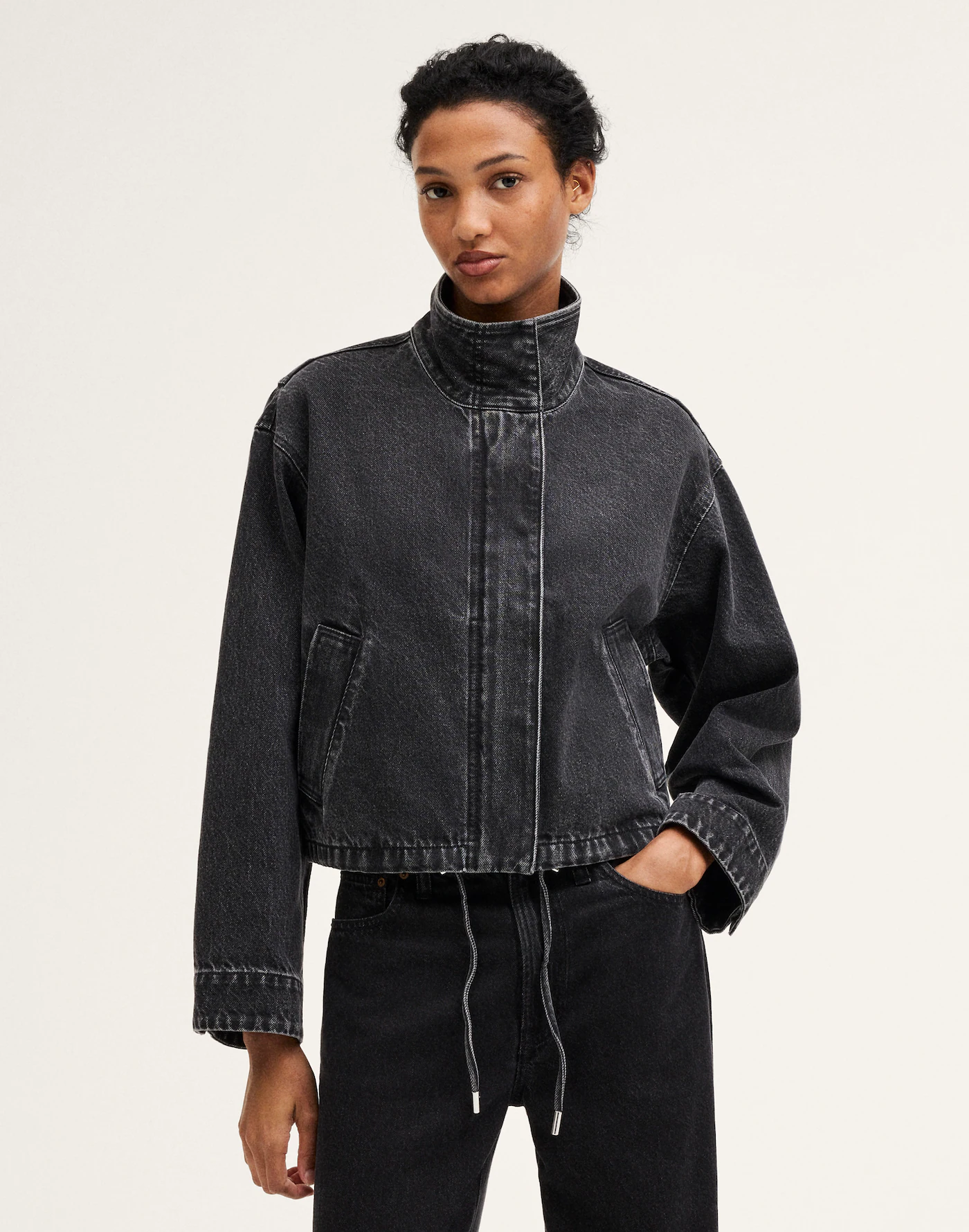 Denim Crop Field Jacket