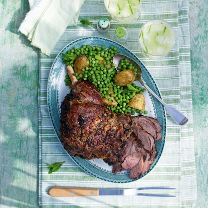 Roast Carvery Leg of Lamb with Miso and Ginger 