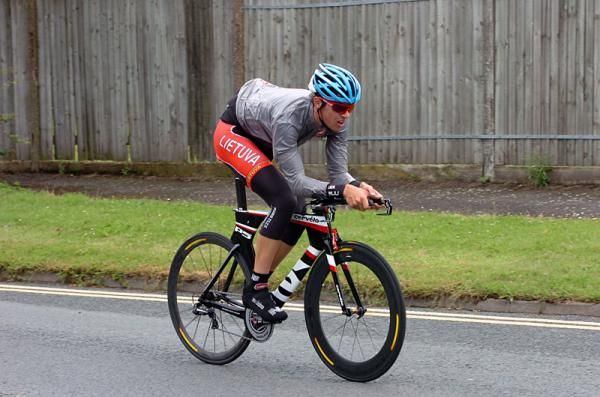 2012 Lithuanian time trial champion Ramunas Navardauskas on the Olympic TT course.