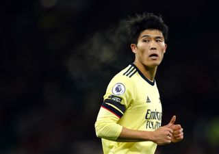 Takehiro Tomiyasu could feature against Brentford after overcoming a calf injury.