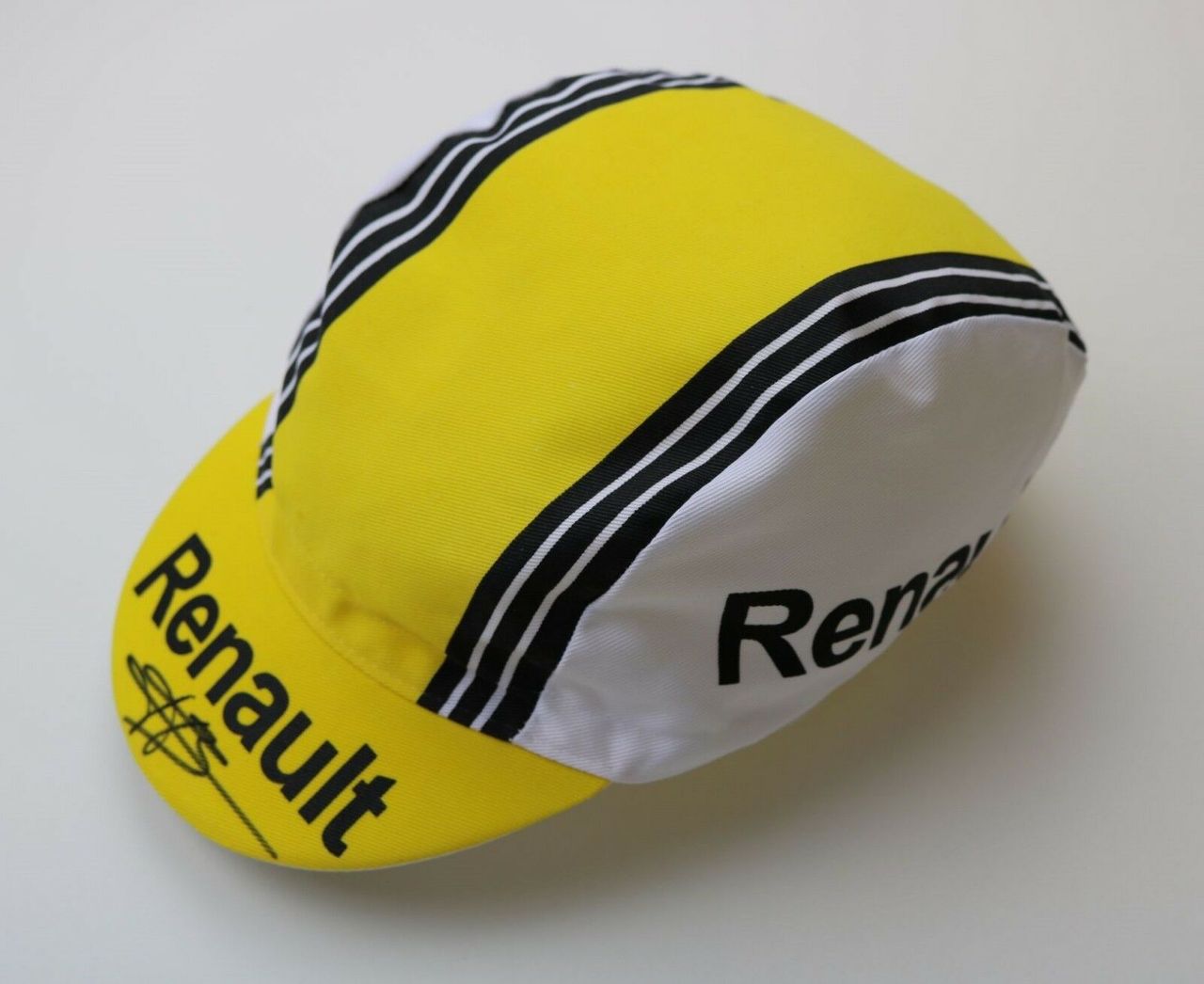 A signed-by-Bernard-Hinault Renault team cap available on eBay