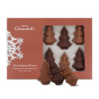 secret santa gifts box of chocolate christmas trees