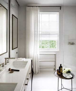 minimalist white bathroom