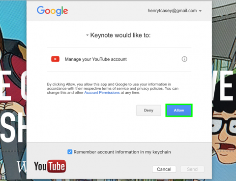 how to upload a keynote presentation to youtube
