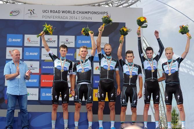 Omega Pharma-QuickStep raise their bouquets
