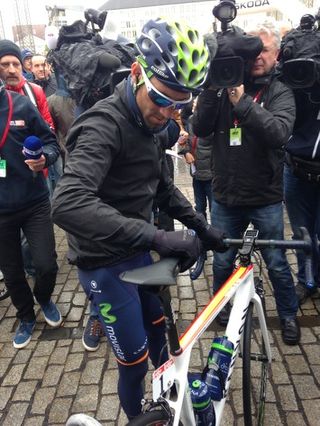 Alejandro Valverde at the start