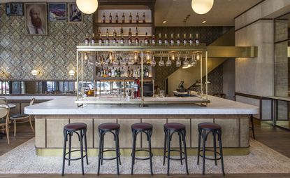The bar at Papillon, Athens, Greece
