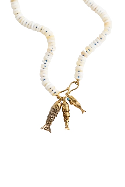Beaded Fish Statement Necklace