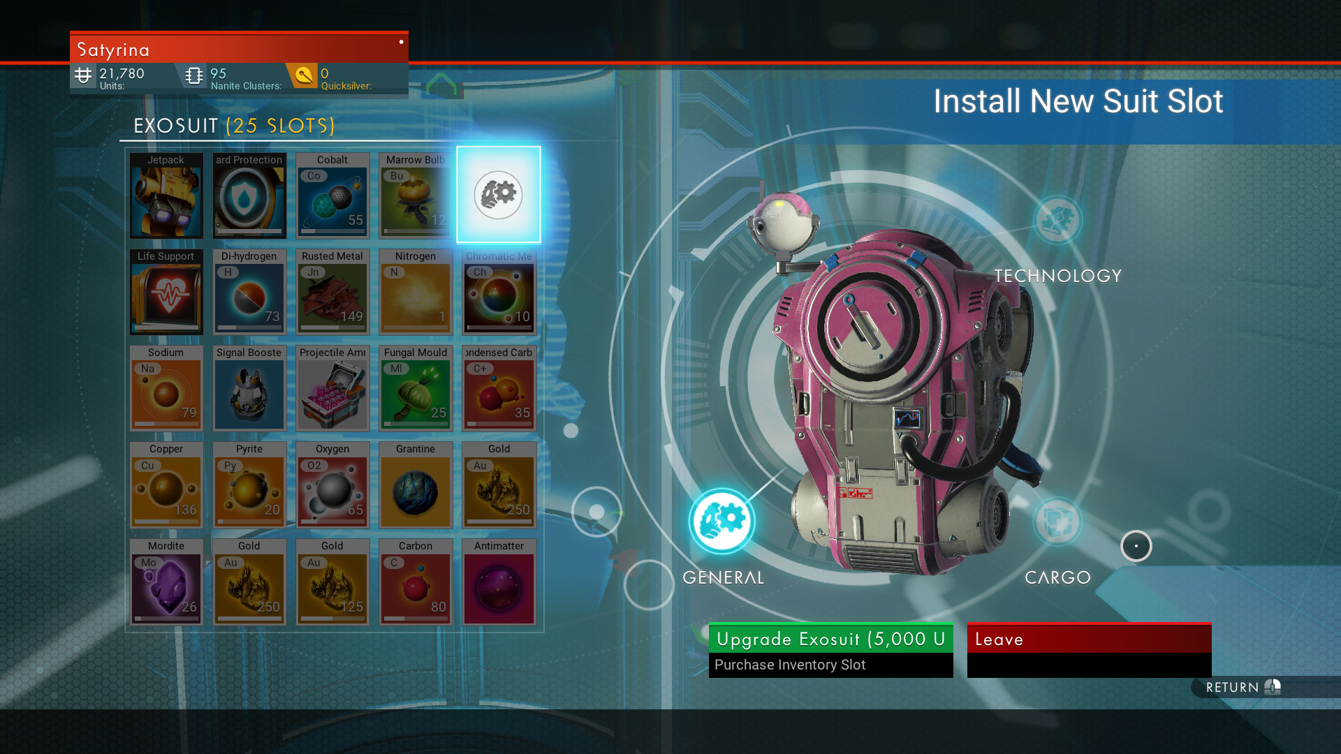 No Man's Sky Storage guide how to get more inventory capacity with